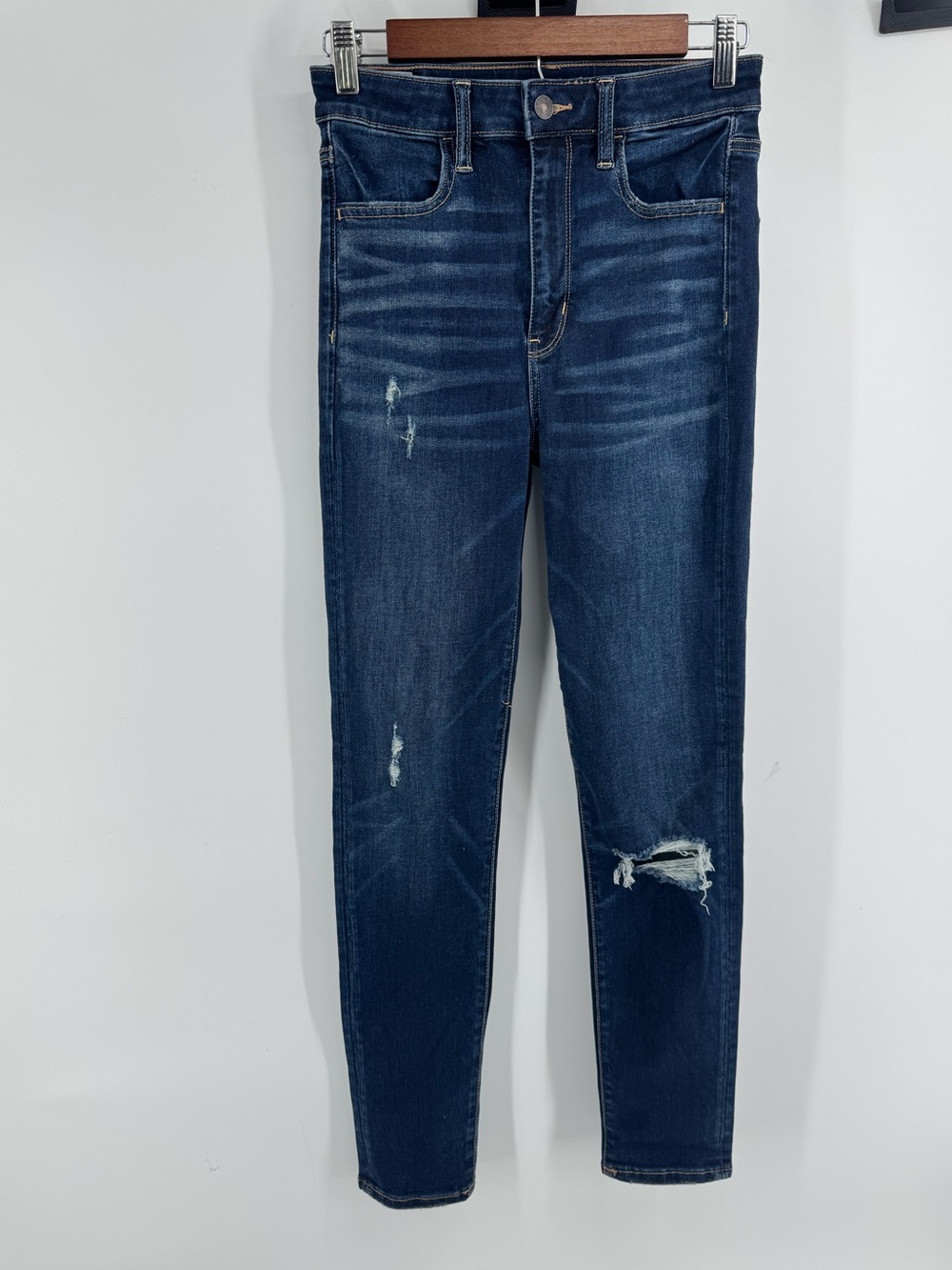 American Eagle Outfitters Highest Rise Dark Wash Women’s Jeans Jeggings Size 6L